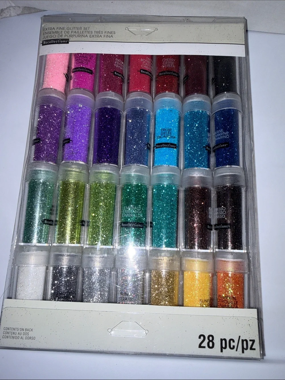 Recollections Assorted Glitter Set - Multicolor Extra Fine Glitter (28 pc)